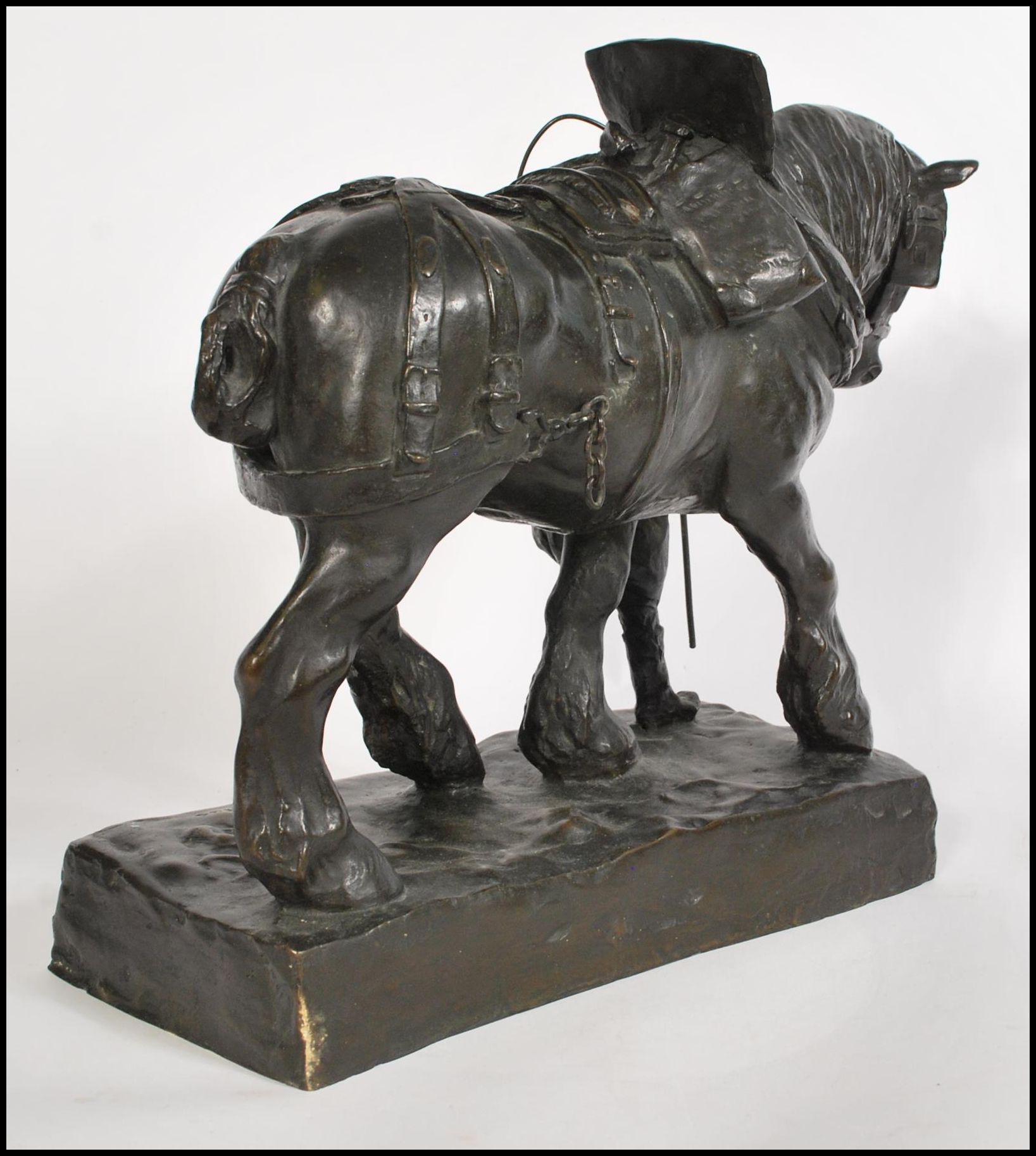 REGINALD FAIRFAX WELLS (1877-1951) LARGE CAST BRONZE SCUPLTURE OF SHIRE HORSE - Image 2 of 6