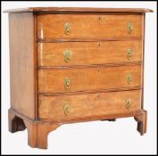19TH CENTURY QUEEN ANNE REVIVAL WALNUT BACHELORS CHEST OF DRAWERS