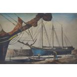 EDWARD BOUVERIE HOYTON (1900-1988) AQUATINT ENGRAVING OF THE KATHLEEN AND MAY OF BIDEFORD