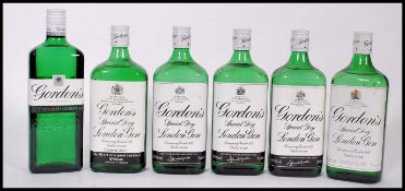 SIX BOTTLES OF GORDON'S SPECIAL DRY LONDON GIN 40% VOL UNOPENED