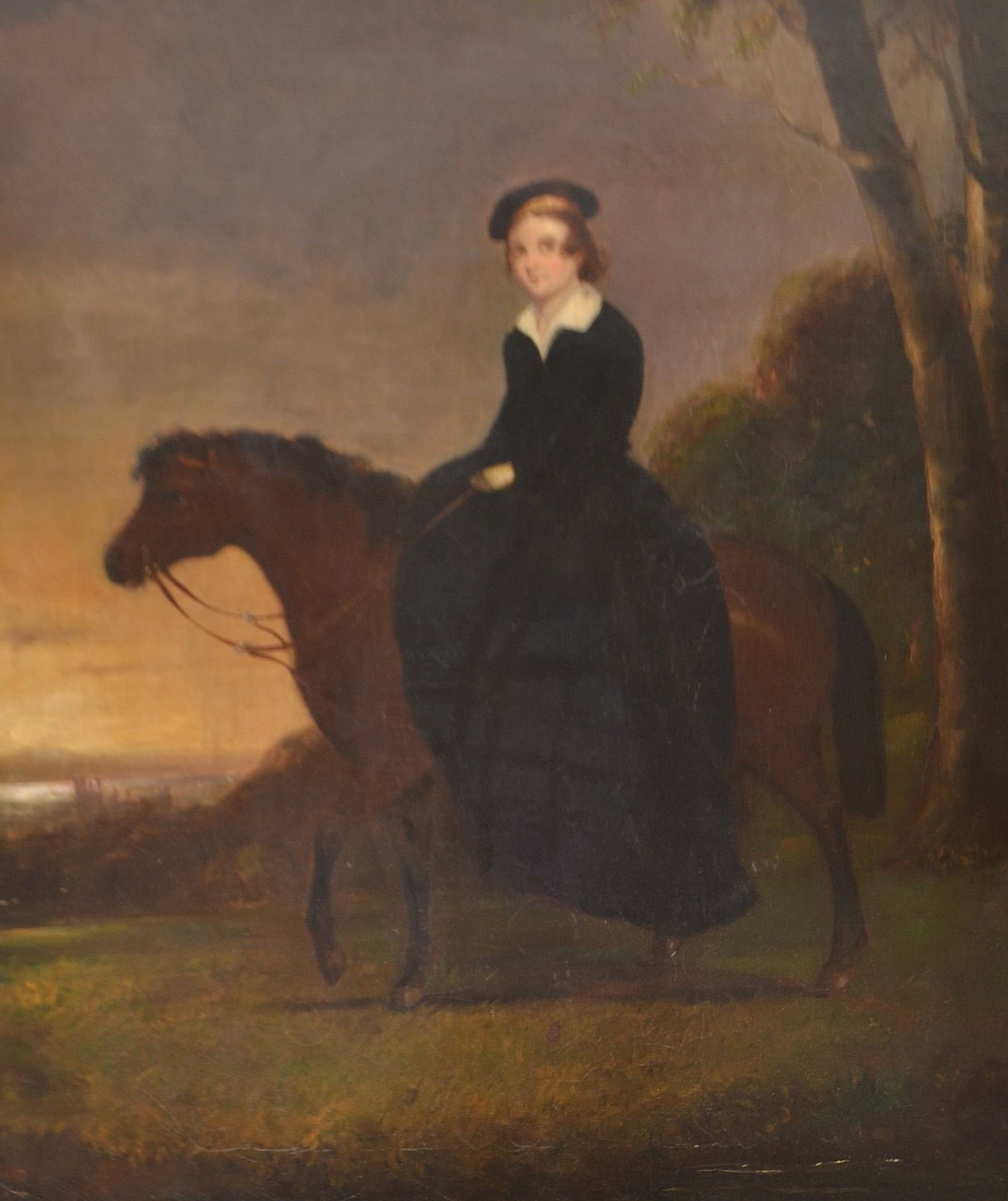 19TH CENTURY OIL ON CANVAS PAINTING OF ELIZABETH C