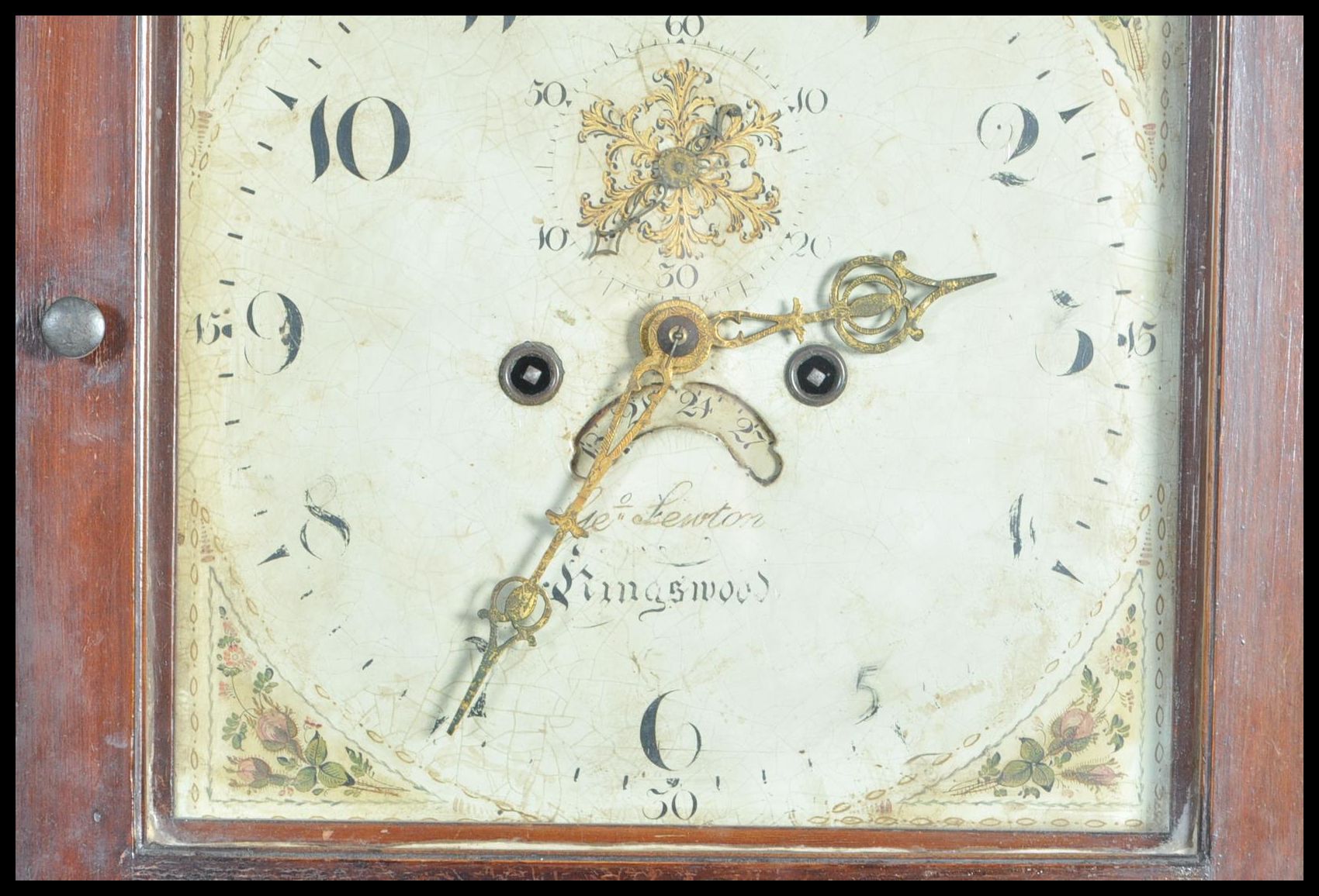 19TH CENTURY MAHOGANY LONG CASE CLOCK BY GEORGE LEWTON KINGSWOOD BRISTOL - Image 6 of 18