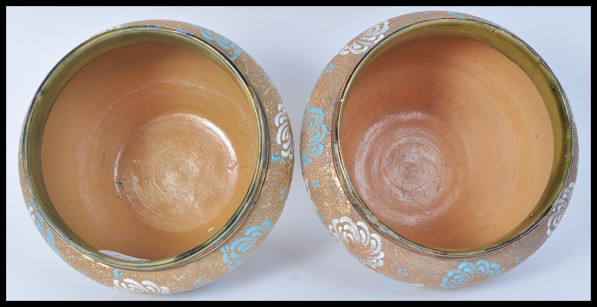 A PAIR OF DOULTON SLATERS LARGE JARDINIERE PLANTERS - PLANT POTS - Image 6 of 8