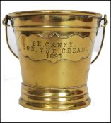 19TH CENTURY VICTORIAN MINIATURE CREAM PAIL / BUCK