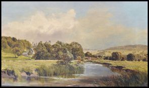 JAMES PEEL (1811-1906) RBA OIL ON CANVAS PAINTING HADDON HALL DERBYSHIRE