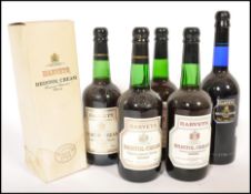 A COLLECTION OF 5 BOTTLES OF HARVEY'S BRISTOL CREAM SHERRY