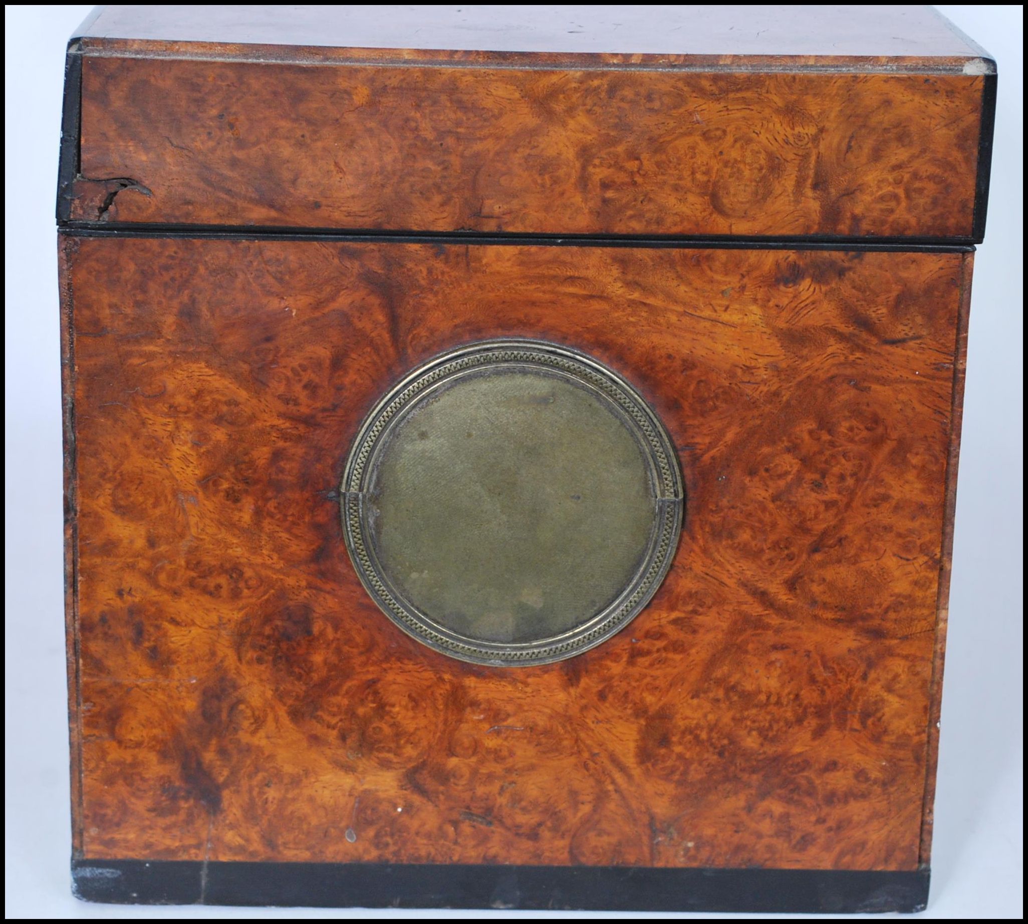 19TH CENTURY GEORGE III WALNUT TEA CADDY BOX OF RECTANGULAR FORM - Image 2 of 11