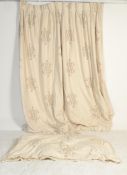 A fine pair of heavy drape valance curtains in the manner of Colefax & Fowler being lined and