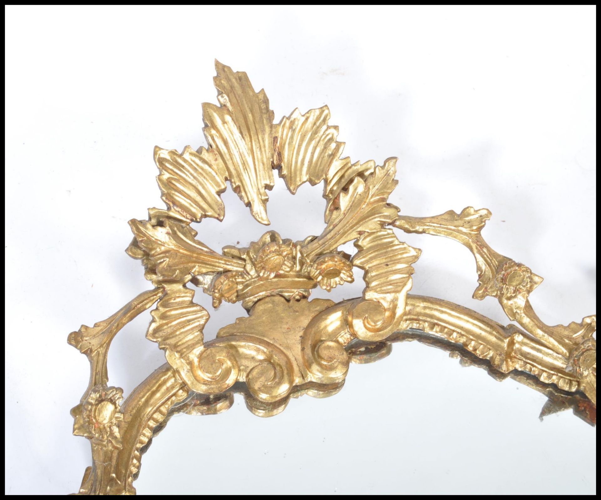 STUNNING 19TH CENTURY GILT WOOD CARVED OVERMANTEL MIRROR - Bild 2 aus 5