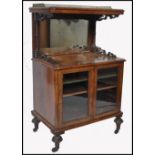 HIGH VICTORIAN WALNUT & TUNBRIDGE INLAID MUSIC CABINET