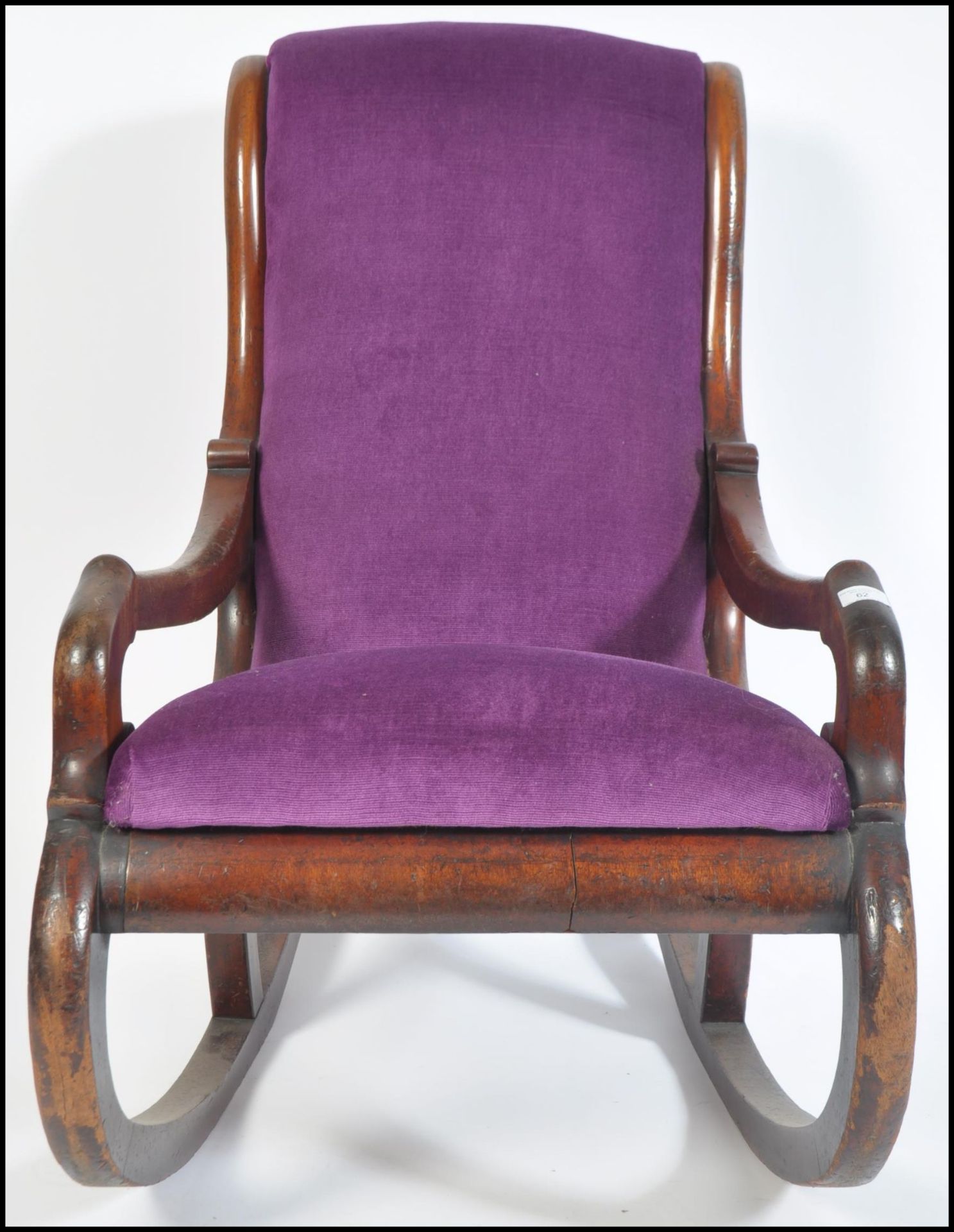 19TH CENTURY REGENCY MAHOGANY ROCKING CHAIR - ARMCHAIR - Bild 3 aus 5