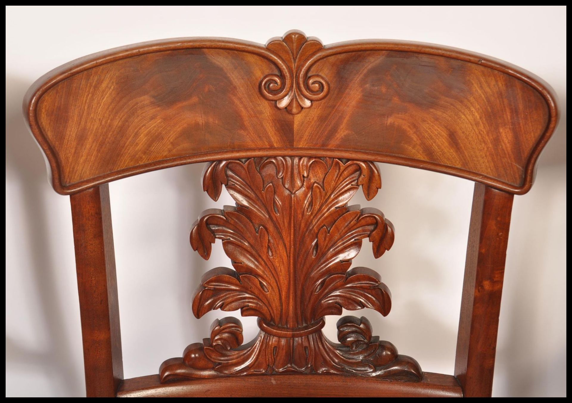 SET OF 6 WILLIAM IV 19TH CENTURY MAHOGANY BAR BACK DINING CHAIRS - Bild 3 aus 7