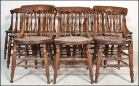12 VICTORIAN 19TH CENTURY BEECH AND ELM WINDSOR DI