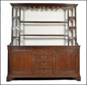 18TH CENTURY GEORGE III COUNTRY OAK WELSH DRESSER SIDEBOARD