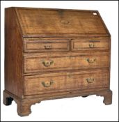 18TH CENTURY NORTH COUNTRY OAK CROSSBANDED BUREAU