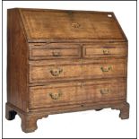 18TH CENTURY NORTH COUNTRY OAK CROSSBANDED BUREAU