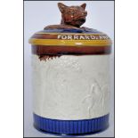 19TH VICTORIAN WEDGWOOD TOBACCO JAR ' TALLY HO - FORRARD AWAY '