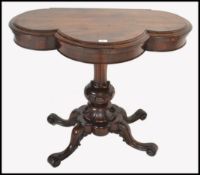 19TH CENTURY REGENCY GILLOWS MANNER ROSEWOOD CLOVER CARD TABLE