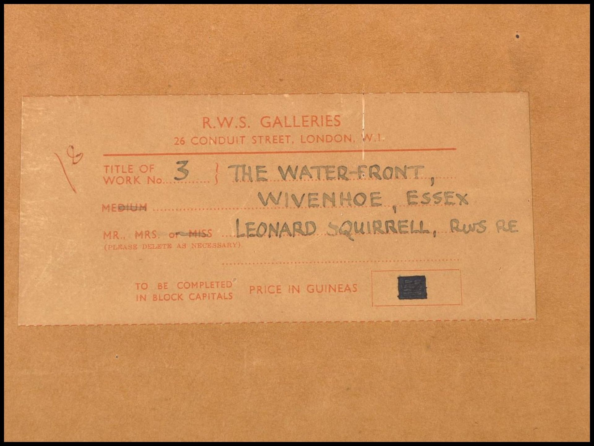 LEONARD RUSSELL SQUIRRELL (1893-1979) WATERCOLOUR - Bild 4 aus 9