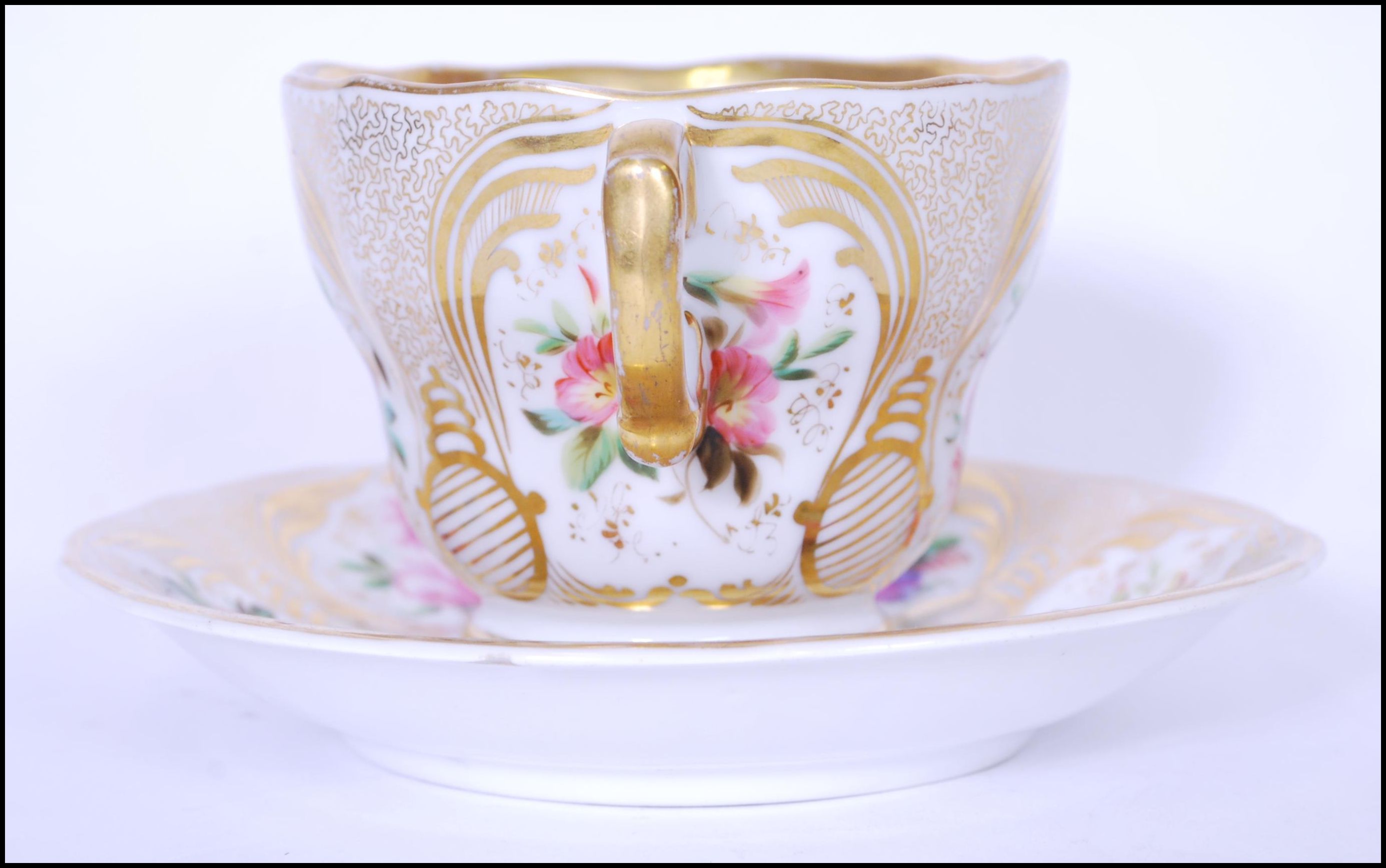 RUSSIAN IMPERIAL PORCELAIN GARDNER BREAKFAST CUP AND SAUCER - Image 3 of 9
