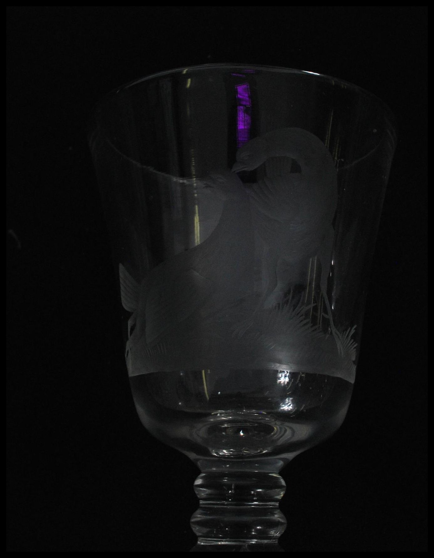 THREE EARLY 198TH CENTURY GEORGIAN WINE GLASSES - FIGHTING COCKERELS - Image 7 of 8