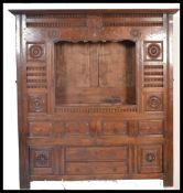 19TH CENTURY LARGE FRENCH BRITTANY PROVINCIAL OAK BOOKCASE