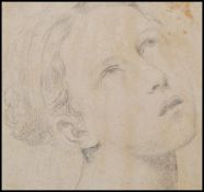 GUIDO RENI ( 1575-1642) PENCIL PORTRAIT SKETCH STUDY OF A LADY