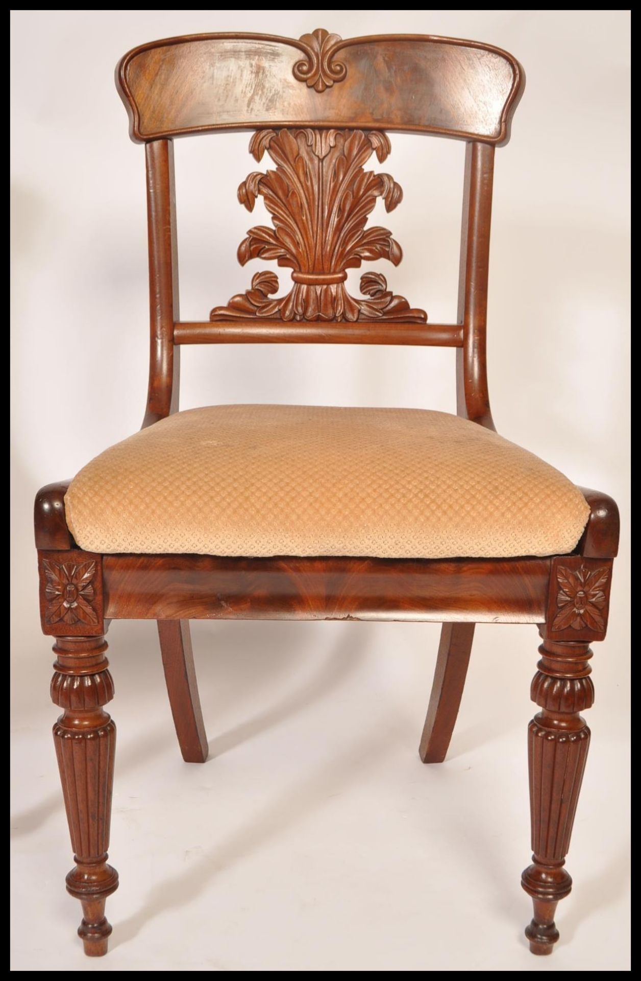 SET OF 6 WILLIAM IV 19TH CENTURY MAHOGANY BAR BACK DINING CHAIRS - Bild 7 aus 7