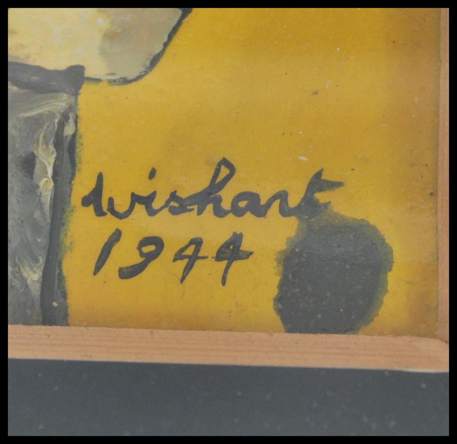 CIRCLE OF LUCIAN FREUD - LORNA WISHART 1944 OIL ON CARD PORTRAIT STUDY - Bild 3 aus 4