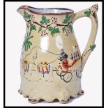 19TH CENTURY BRITISH EMPIRE INDIAN DELHI DURBAR STONEWARE JUG