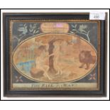 19TH CENTURY PEN AND INK WORK PAINTING - THE FALL OF MAN