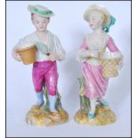 PAIR OF ROYAL WORCESTER FIGURINES ( 414 ) BY JAMES HADLEY