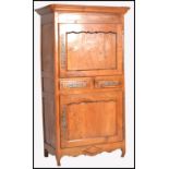 18TH CENTURY OAK / CHESTNUT BONNETIERE FRENCH CUPBOARD CABINET