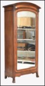 19TH CENTURY FRENCH WALNUT MIRROR FRONTED ARMOIRE WARDROBE