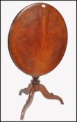 18TH CENTURY GEORGE III MAHOGANY TILT TOP WINE TABLE