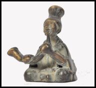 A 19TH CENTURY LOST WAX CAST BRONZE FIGURE - AFRICAN SHAMEN