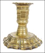 19TH CENTURY GEORGIAN BRASS ECLESIASTICAL CANDLEST