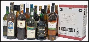 A collection of 23 bottles of red and white wines to include Cabernet Sauvignon, Zinfandel,