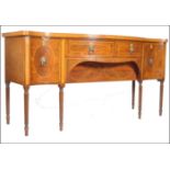 18TH CENTURY GEORGE III LINE INLAID MAHOGANY SERPE