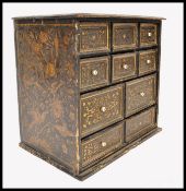 18TH CENTURY ANGLO INDIAN LACQUERED AND CHINOSERIE TABLE TOP SPICE CABINET