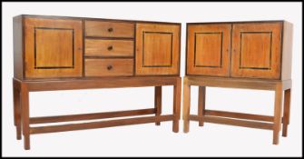 PAIR COTSWOLD SCHOOL MAHOGANY CAMPAIGN CABINETS - SIDEBOARDS