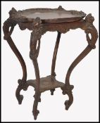 ITALIAN 19TH CENTURY WALNUT TRAY TOP SERVING TABLE