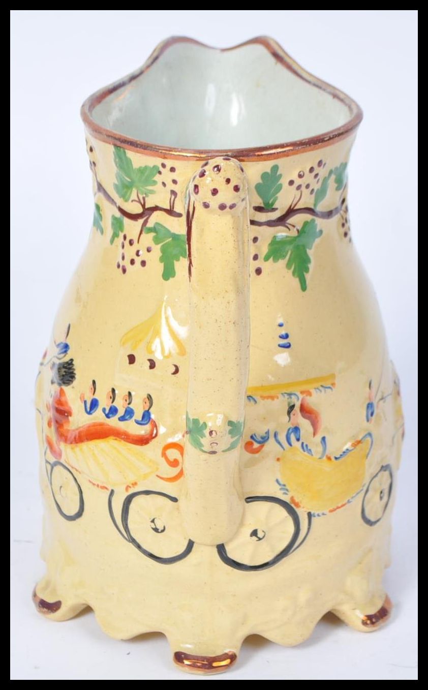 19TH CENTURY BRITISH EMPIRE INDIAN DELHI DURBAR STONEWARE JUG - Image 4 of 6