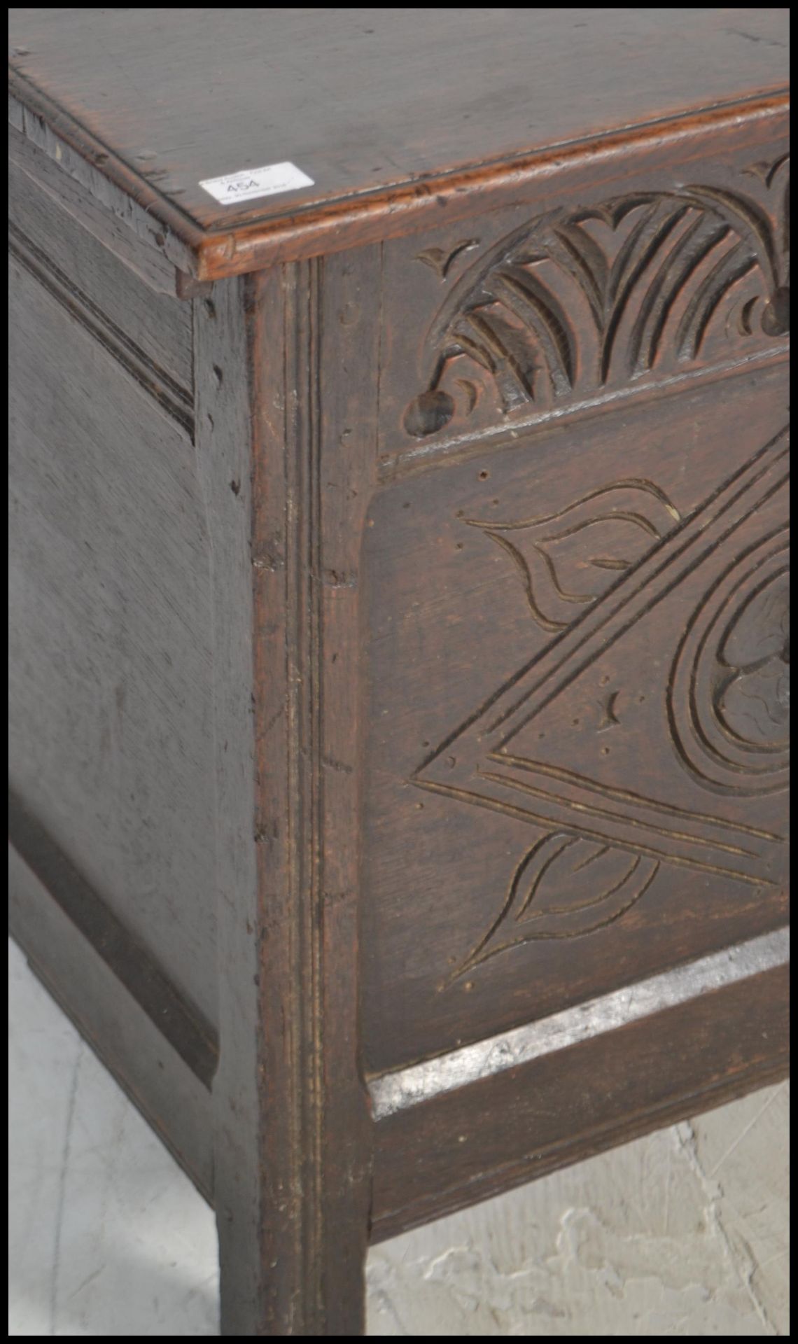 A 17TH CENTURY NORTH COUNTRY YORKSHIRE OAK COFFER CHEST BOX - Bild 3 aus 6