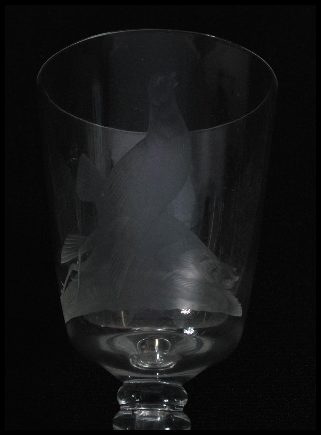 THREE EARLY 198TH CENTURY GEORGIAN WINE GLASSES - FIGHTING COCKERELS - Image 8 of 8