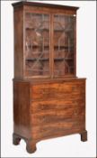 GEORGE III MAHOGANY SECRETAIRE LIBRARY BUREAU BOOK