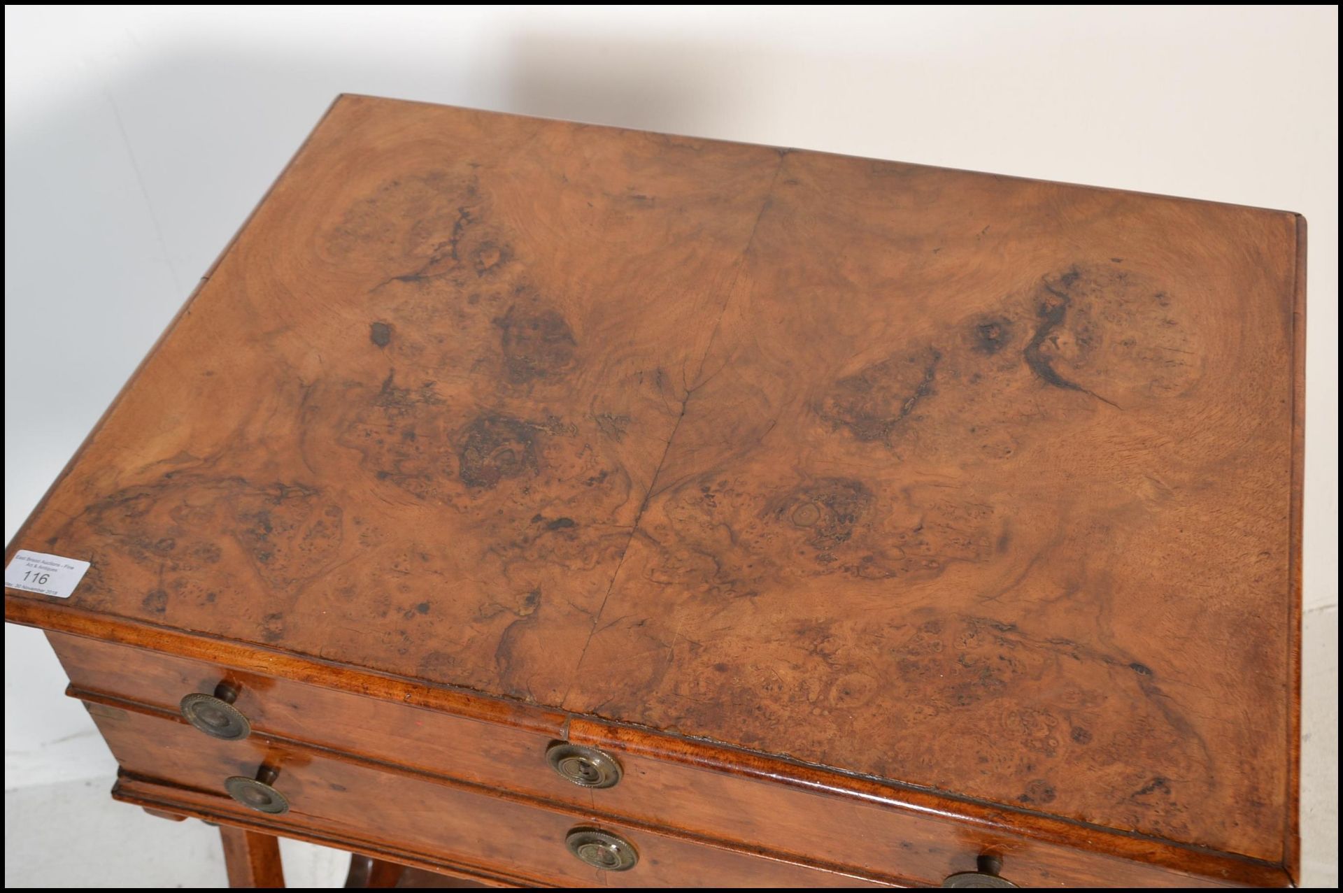 19TH CENTURY BIEDERMEIER LADIES VANITY WORKBOX / WORK TABLE - Bild 3 aus 7