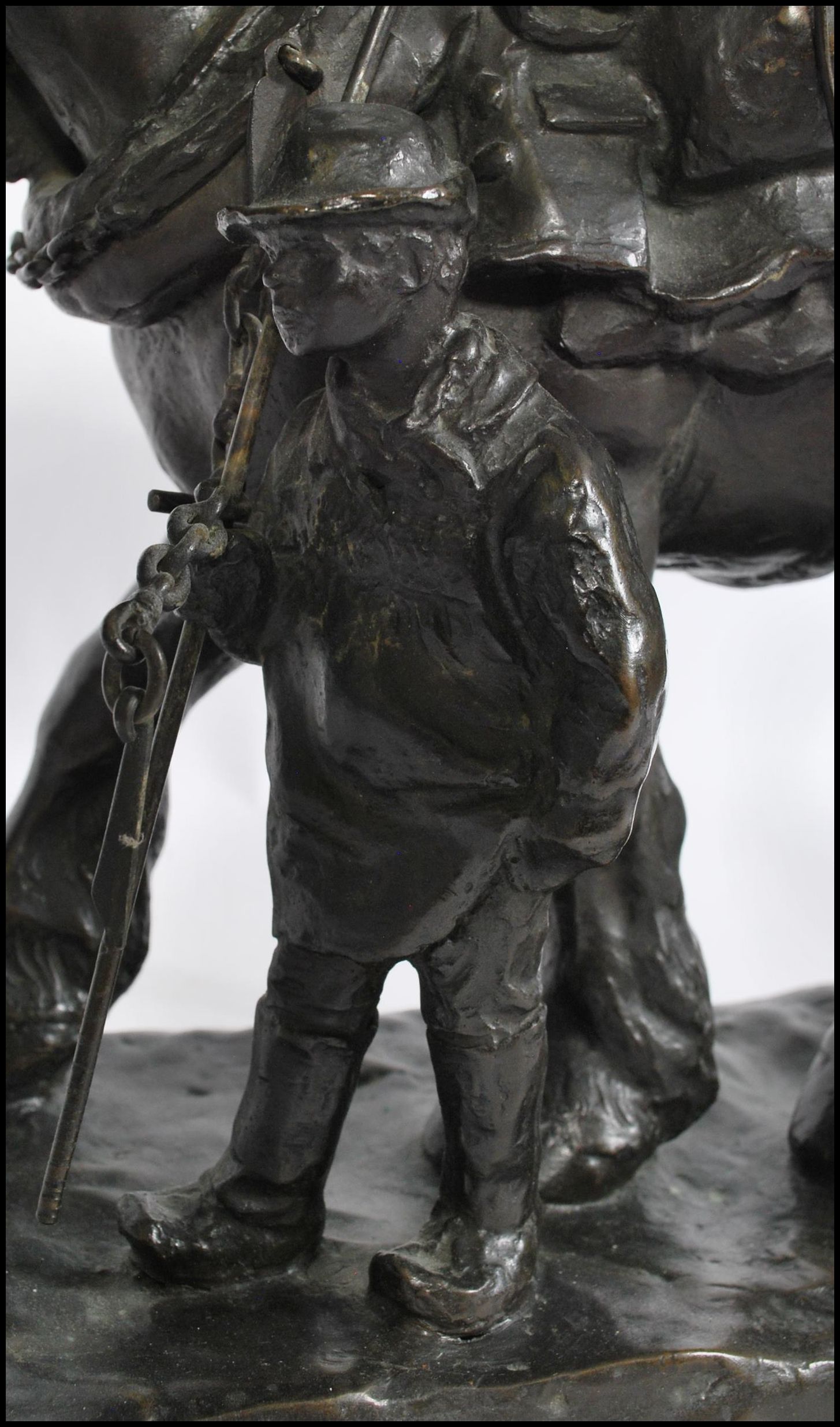 REGINALD FAIRFAX WELLS (1877-1951) LARGE CAST BRONZE SCUPLTURE OF SHIRE HORSE - Image 4 of 6