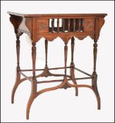 EDWARDIAN ROSEWOOD MARQUETRY INLAID SIDE - LAMP HALL TABLE