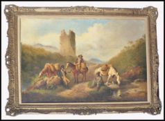 IRISH SCHOOL OIL ON CANVAS PAINTING - THOMAS SAUTELLE ROBERTS